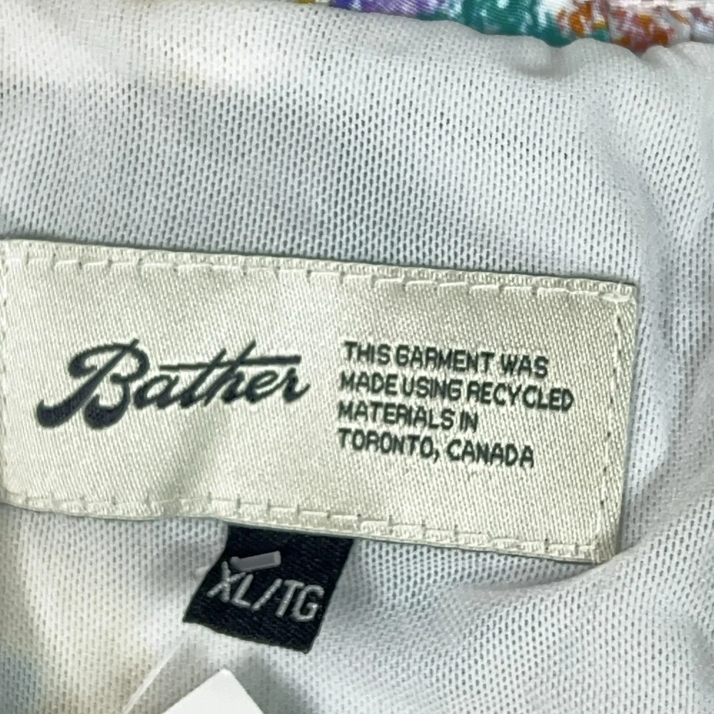 Bather‎ Swim Trunks Mens XL Multicolor Floral Mesh Lined Drawstring Beach Resort
